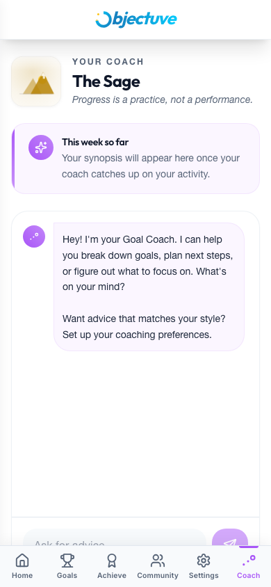 Coach page
