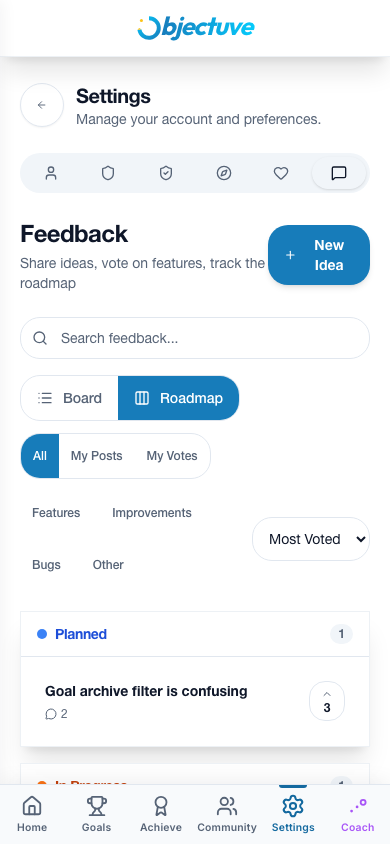 Feedback Roadmap