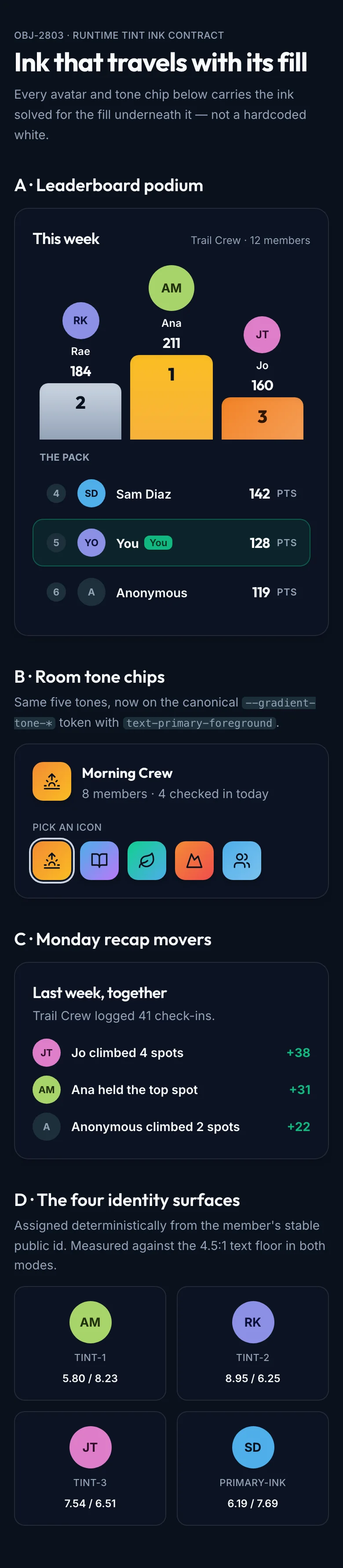 Tint Ink Contract mockup, dark, mobile