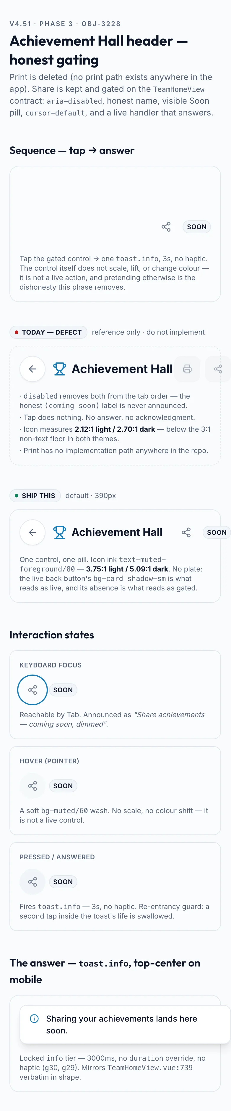 Achievement Hall Header mockup, light, mobile