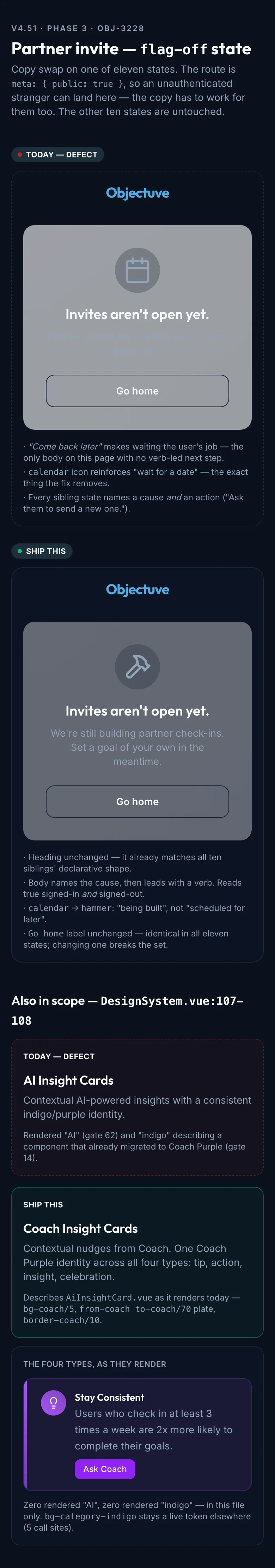 Partner Invite And Copy mockup, dark, mobile