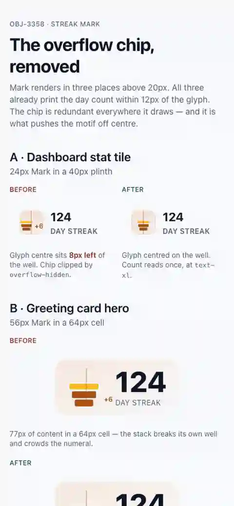 Streak Mark Overflow Motion mockup, dark, mobile