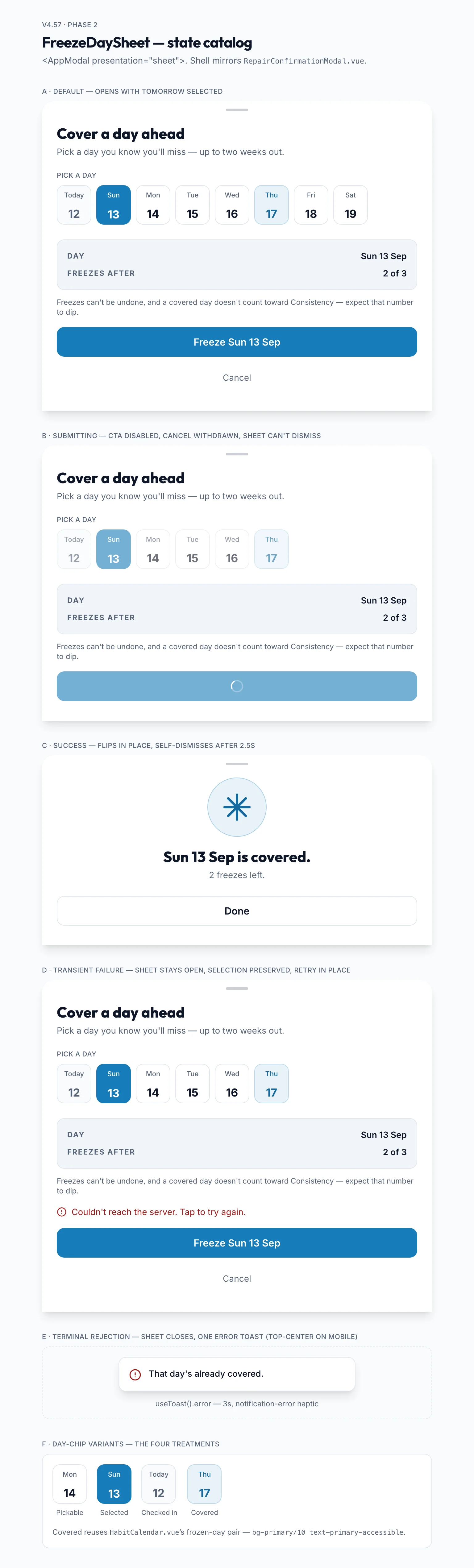 Freeze Day Sheet mockup, light, tablet