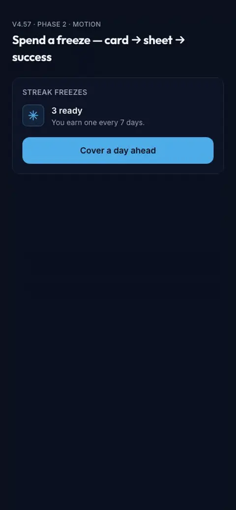 Freeze Flow Motion Motion mockup, dark, mobile