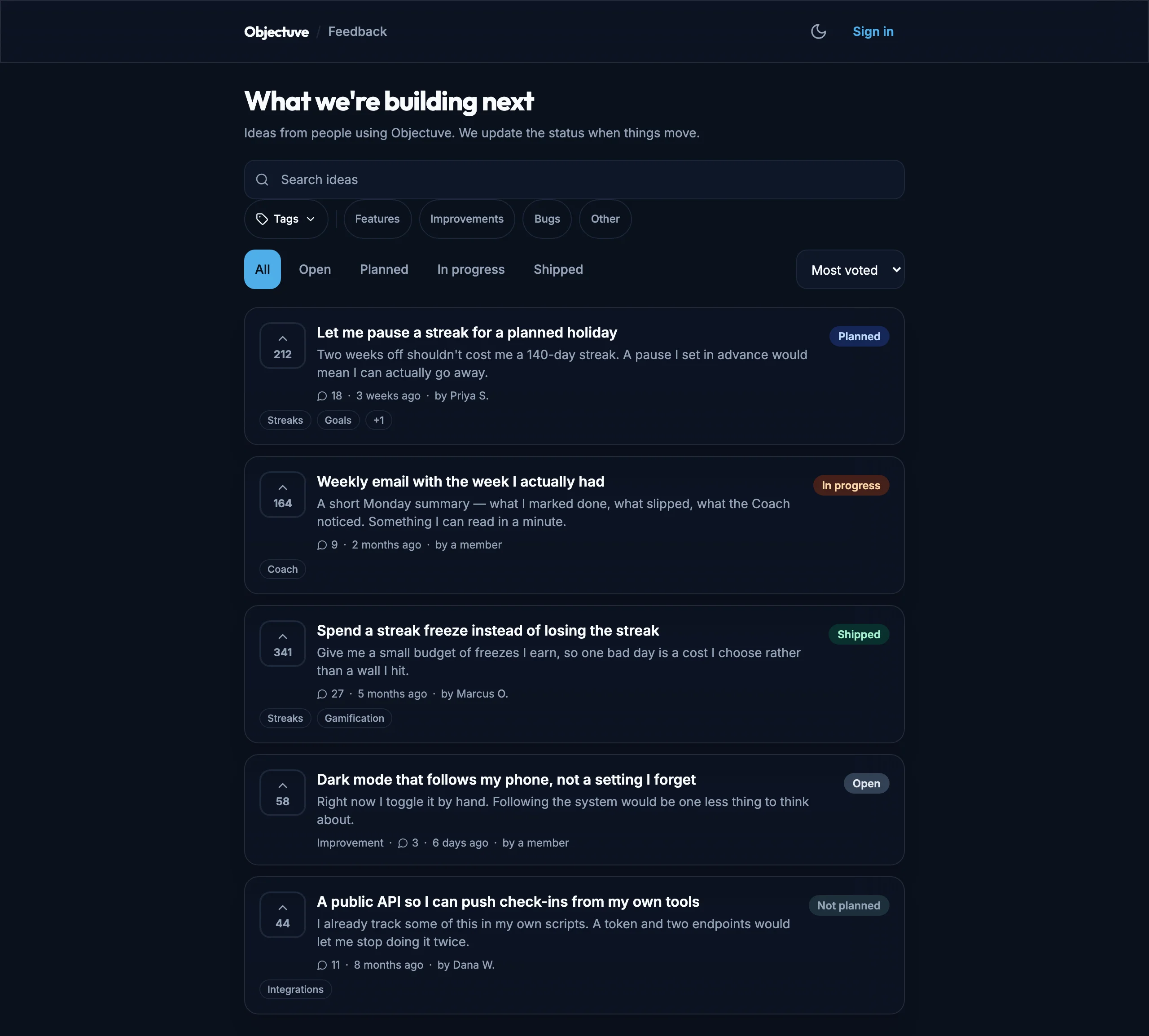 Public Auth Motion mockup, dark, desktop