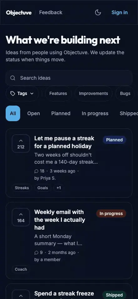 Public Auth Motion Motion mockup, dark, mobile