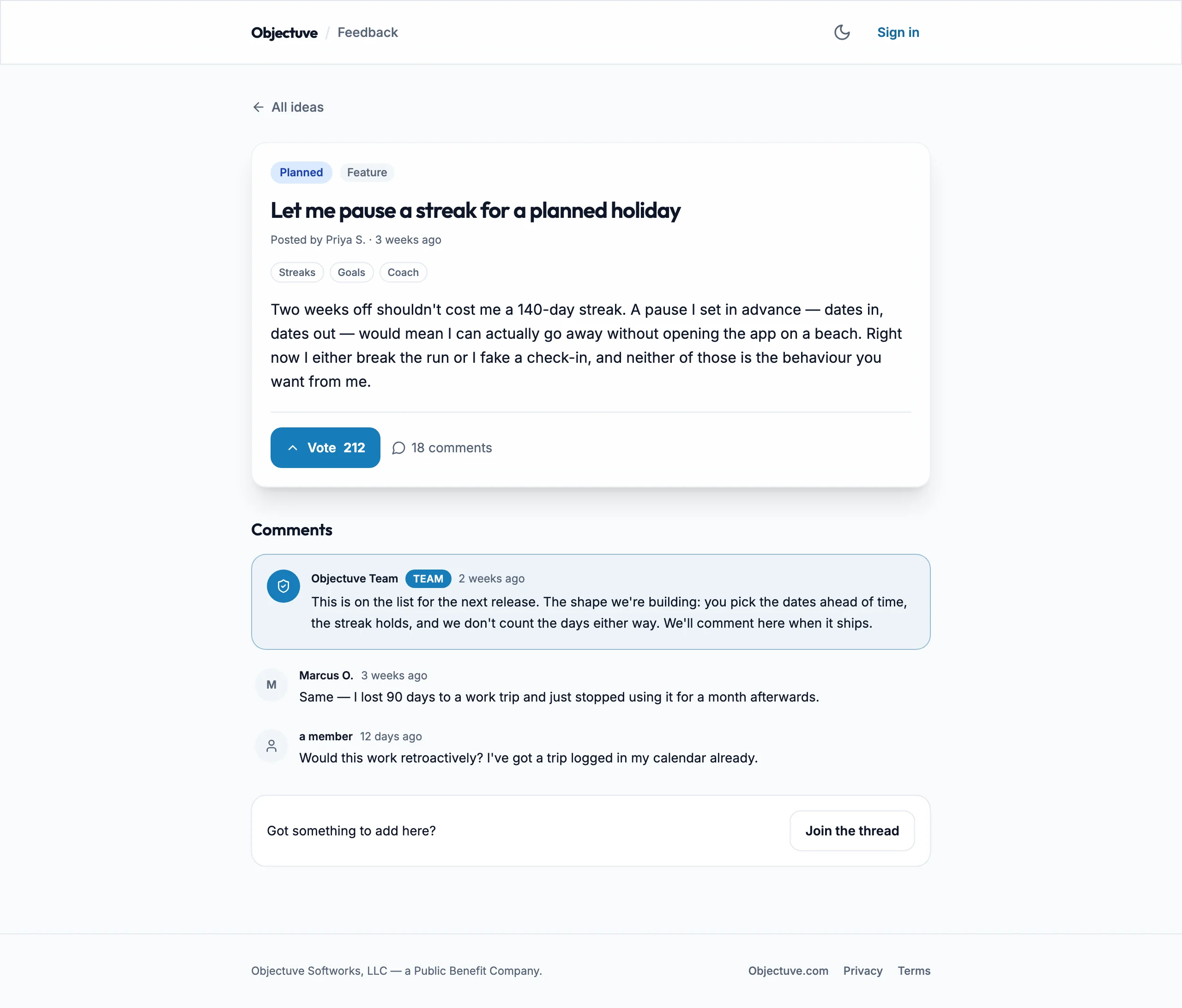 Public Post mockup, light, desktop
