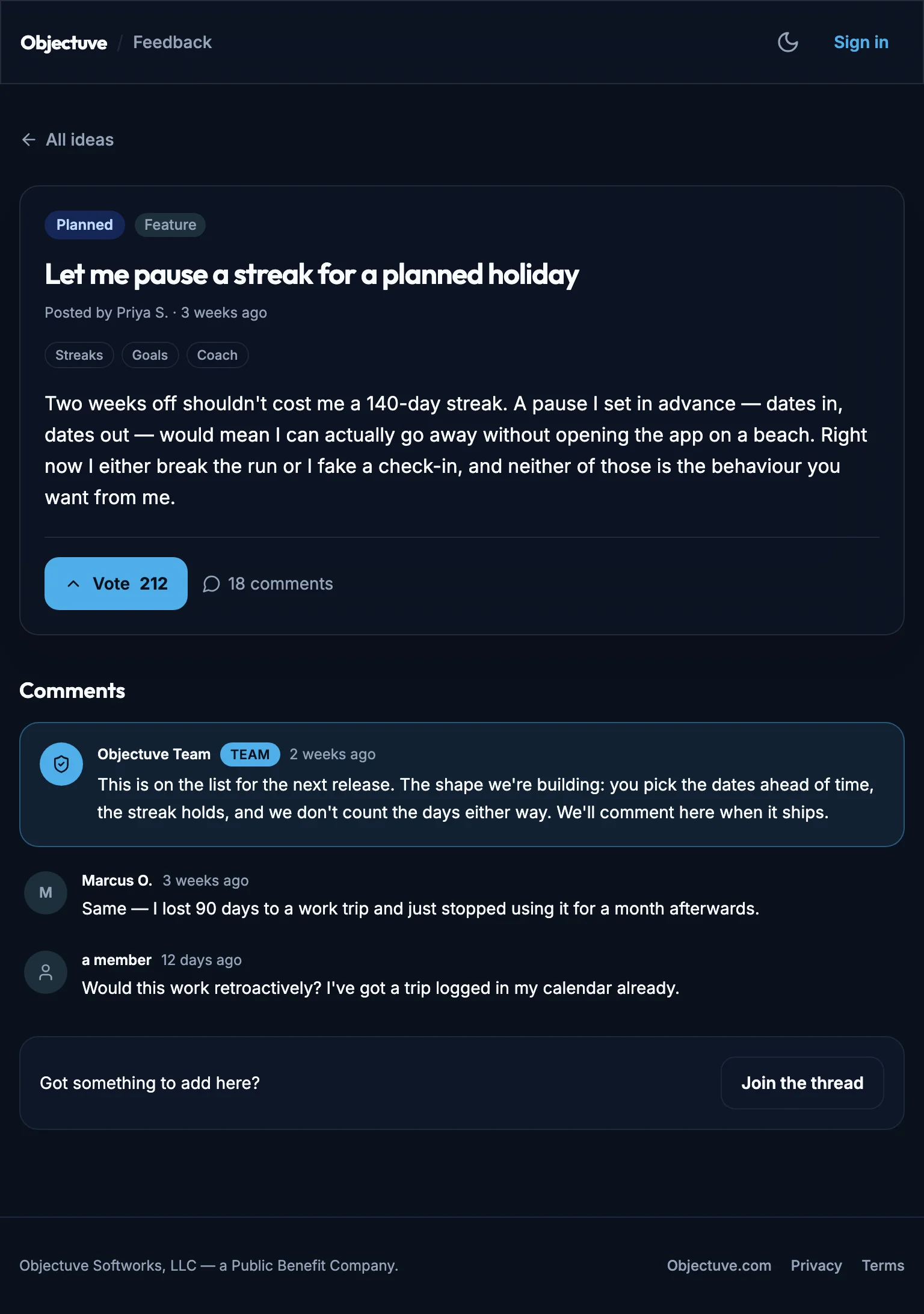 Public Post mockup, dark, tablet