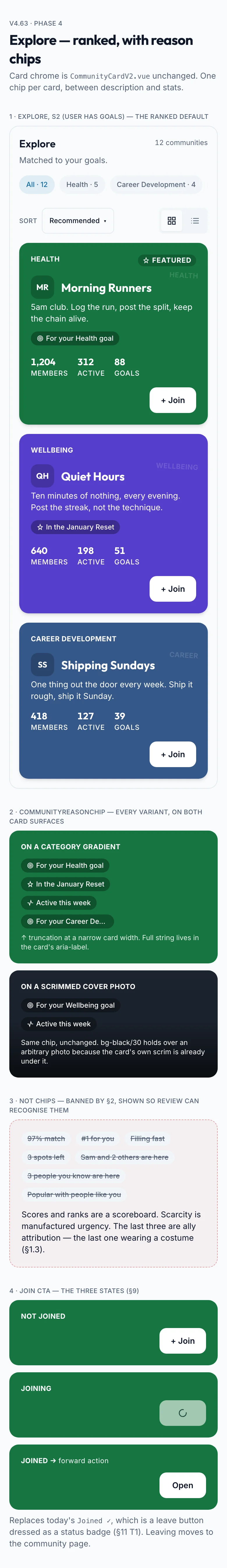 Discovery Ranked mockup, light, mobile