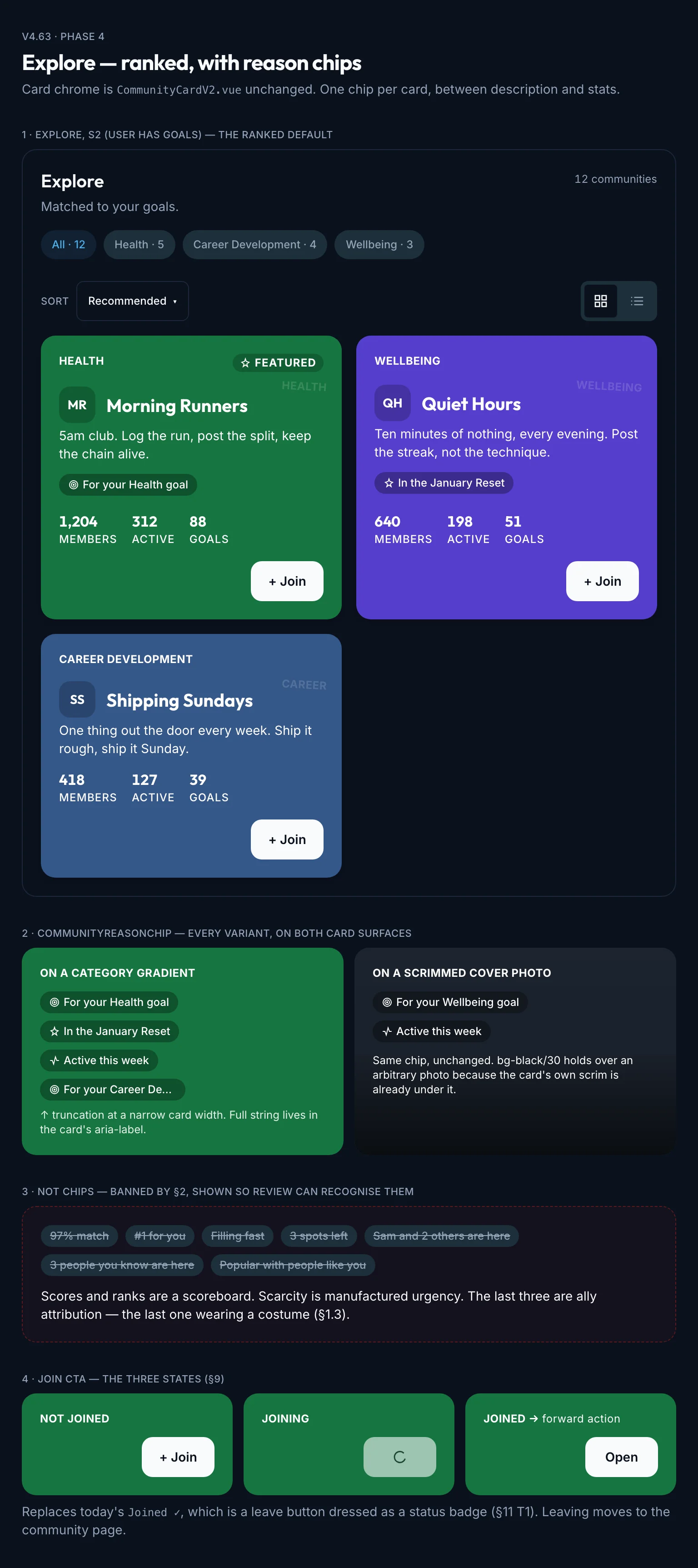 Discovery Ranked mockup, dark, tablet