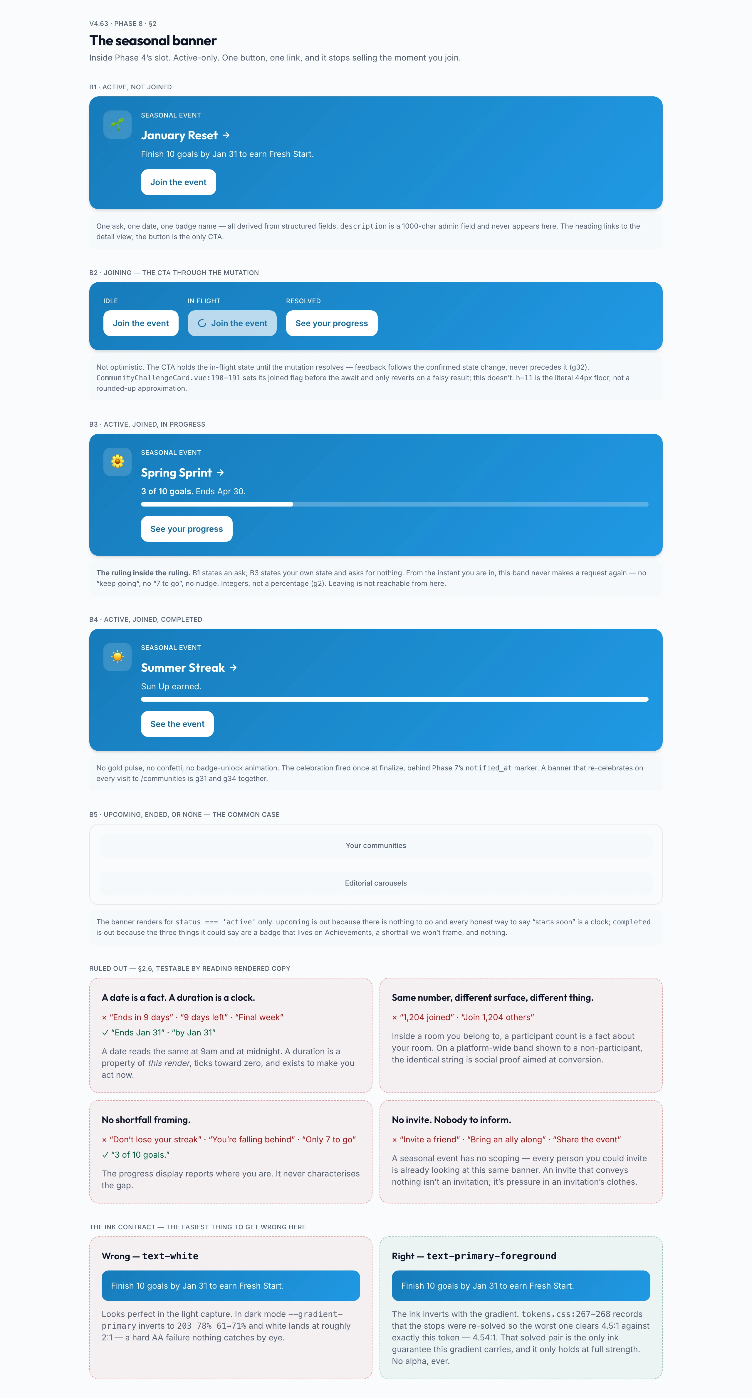 Seasonal Banner mockup, light, desktop