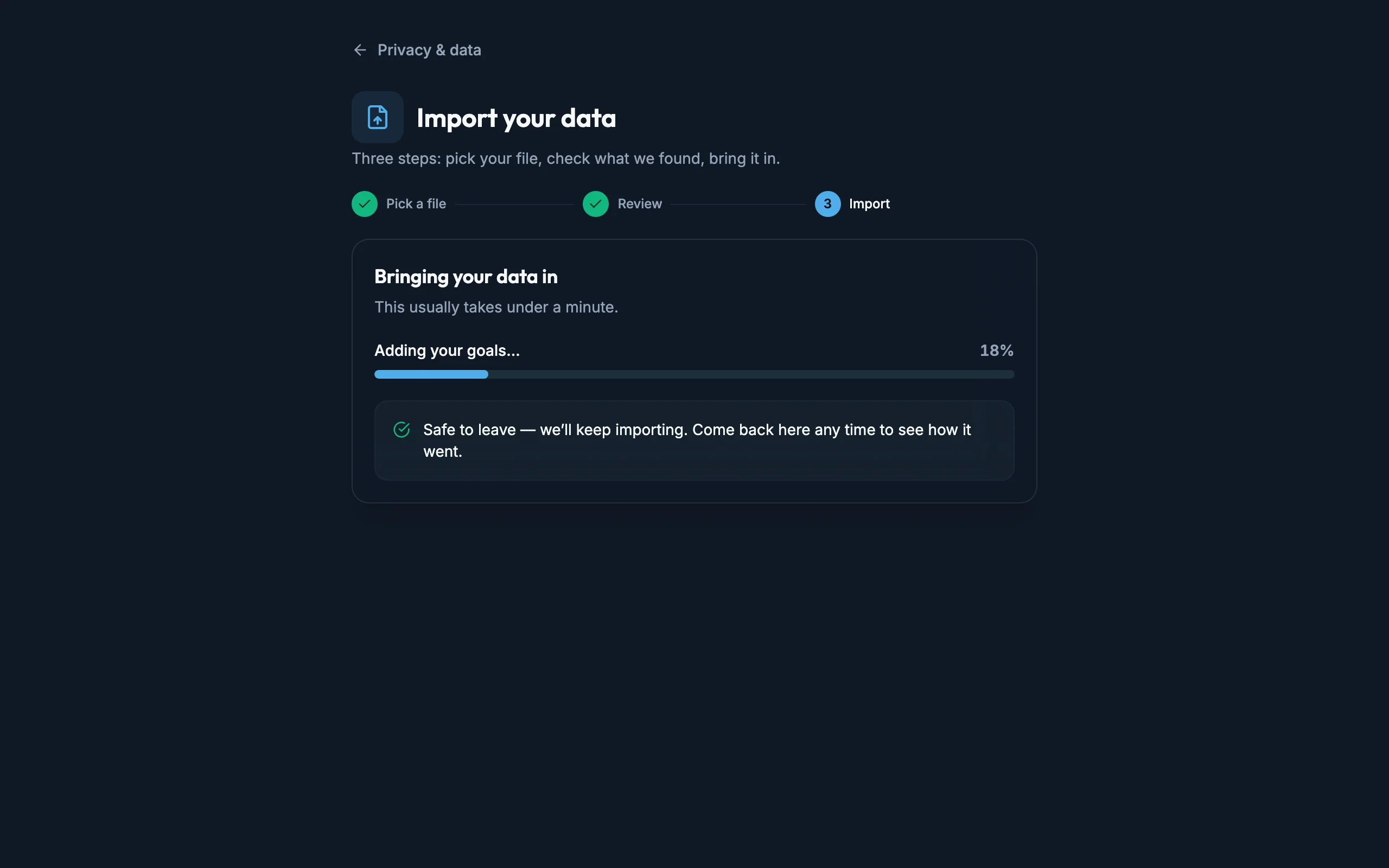 Import Motion mockup, dark, desktop