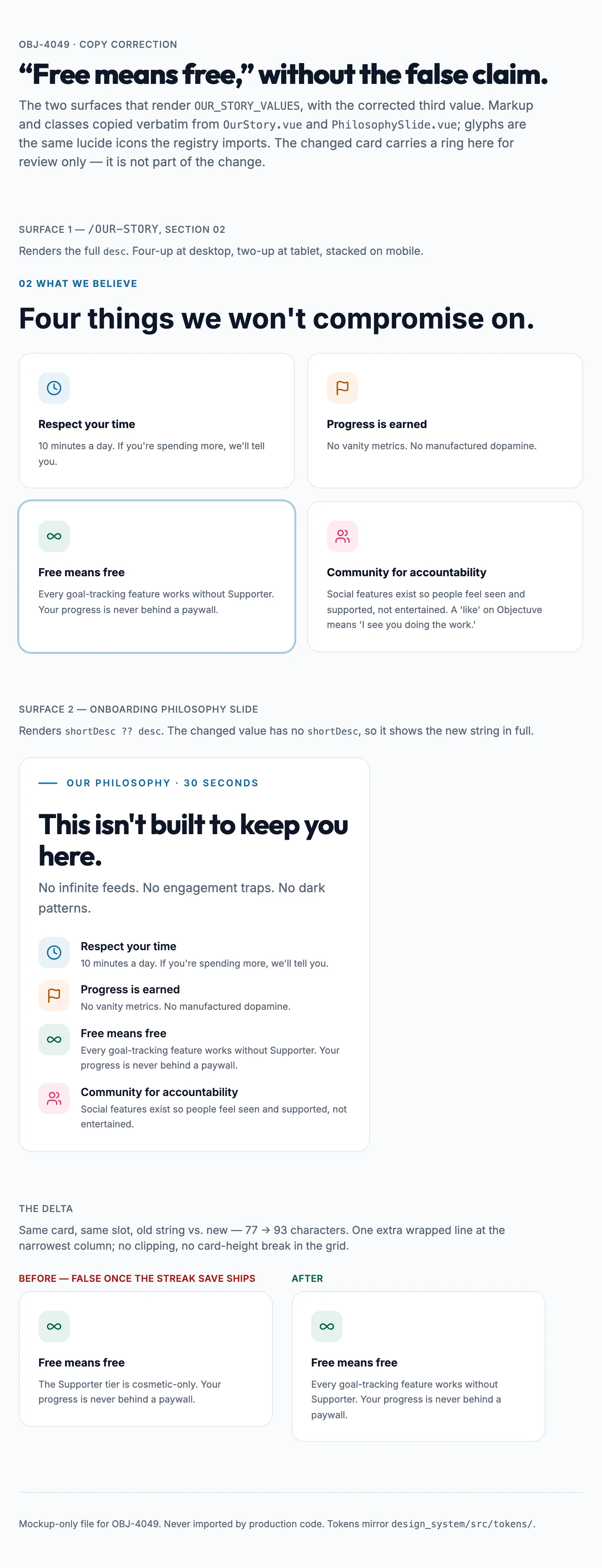 Our Story Values mockup, light, tablet