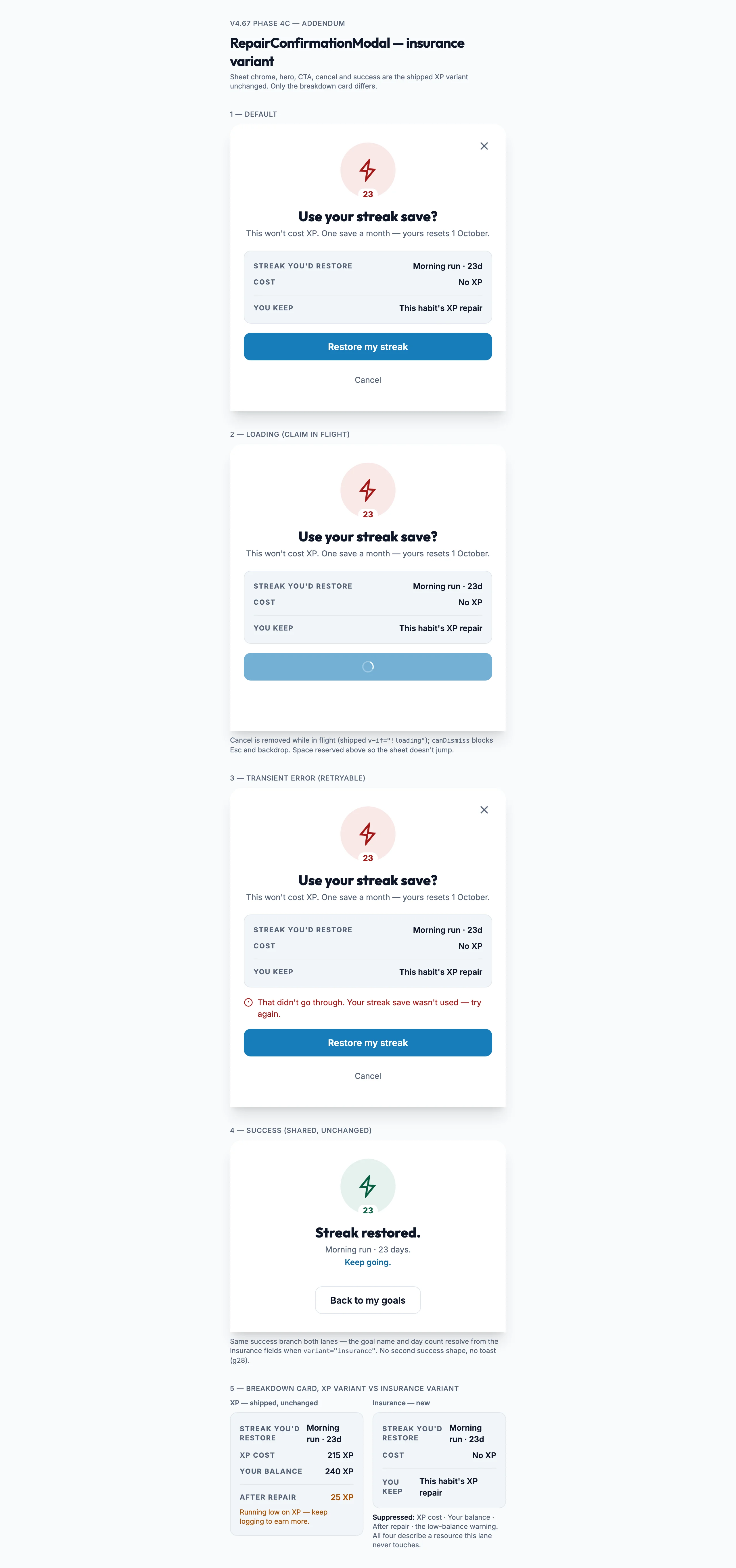 Confirm Modal Insurance mockup, light, desktop