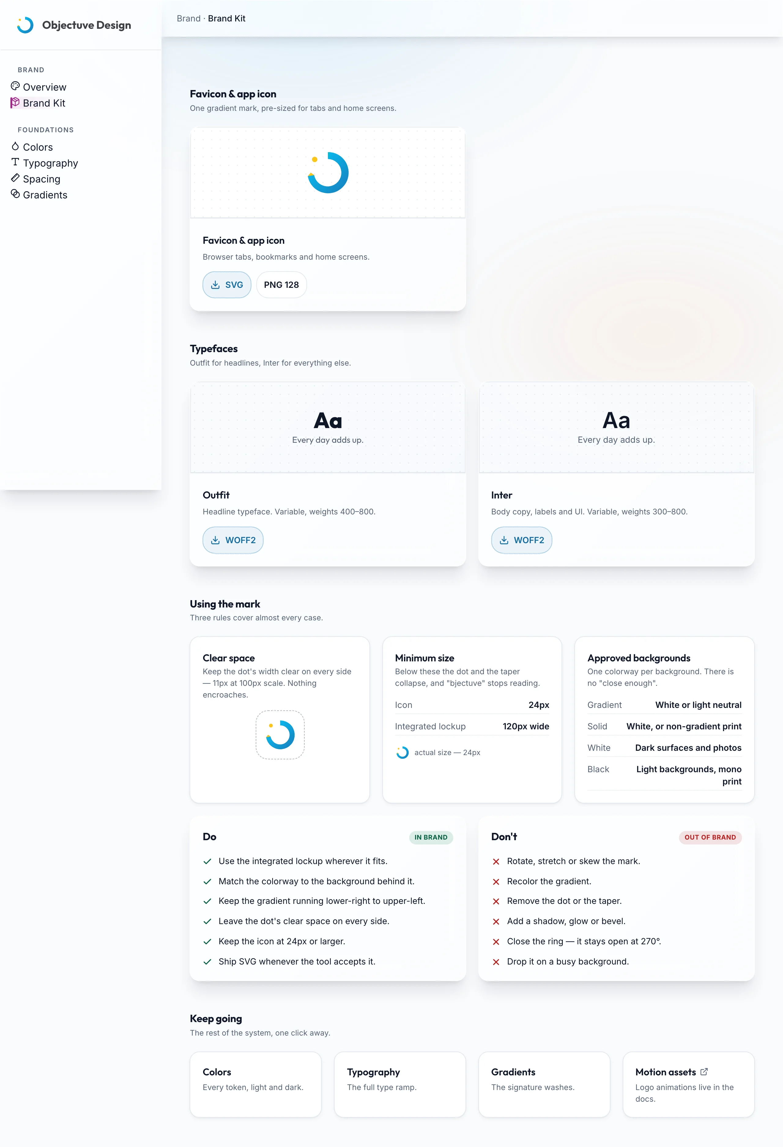Brand Kit Usage mockup, light, desktop