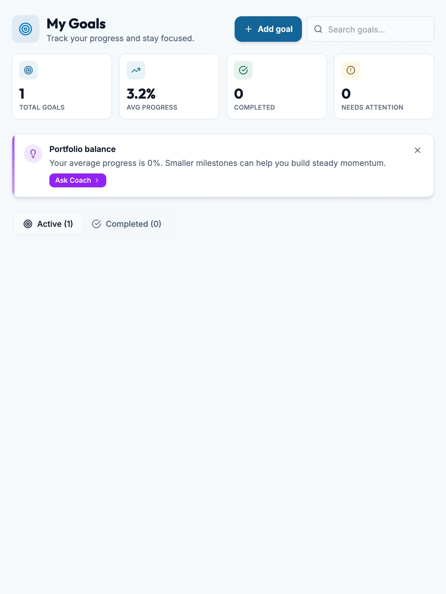 Goals Header After mockup, light, tablet